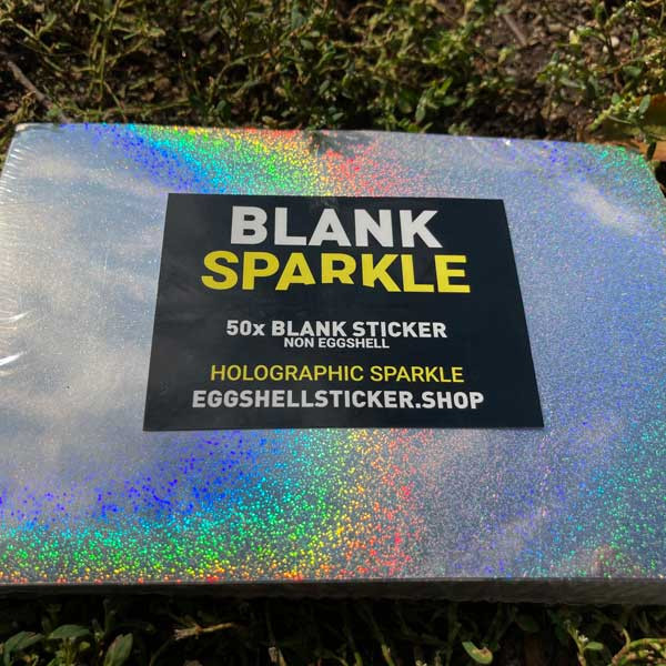 XL-Blanko-Stickerpack auf Sparkle Non-Eggshell-Folie