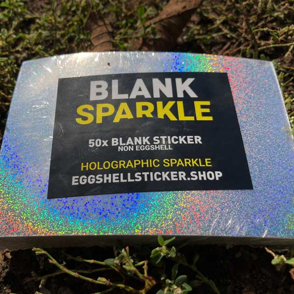 Blanko-Stickerpack auf Sparkle Non-Eggshell-Folie