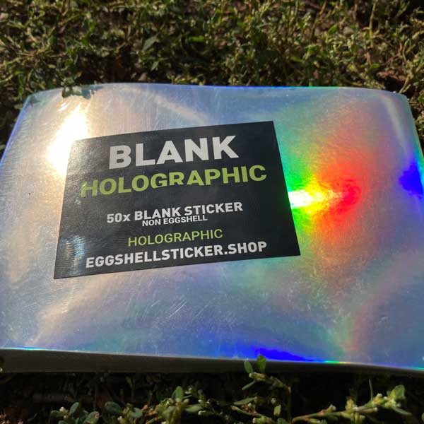 XL Blank sticker pack on Holographic Non-Eggshell-foil
