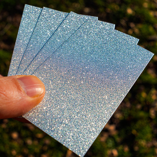 Blank sticker pack on glitter foil